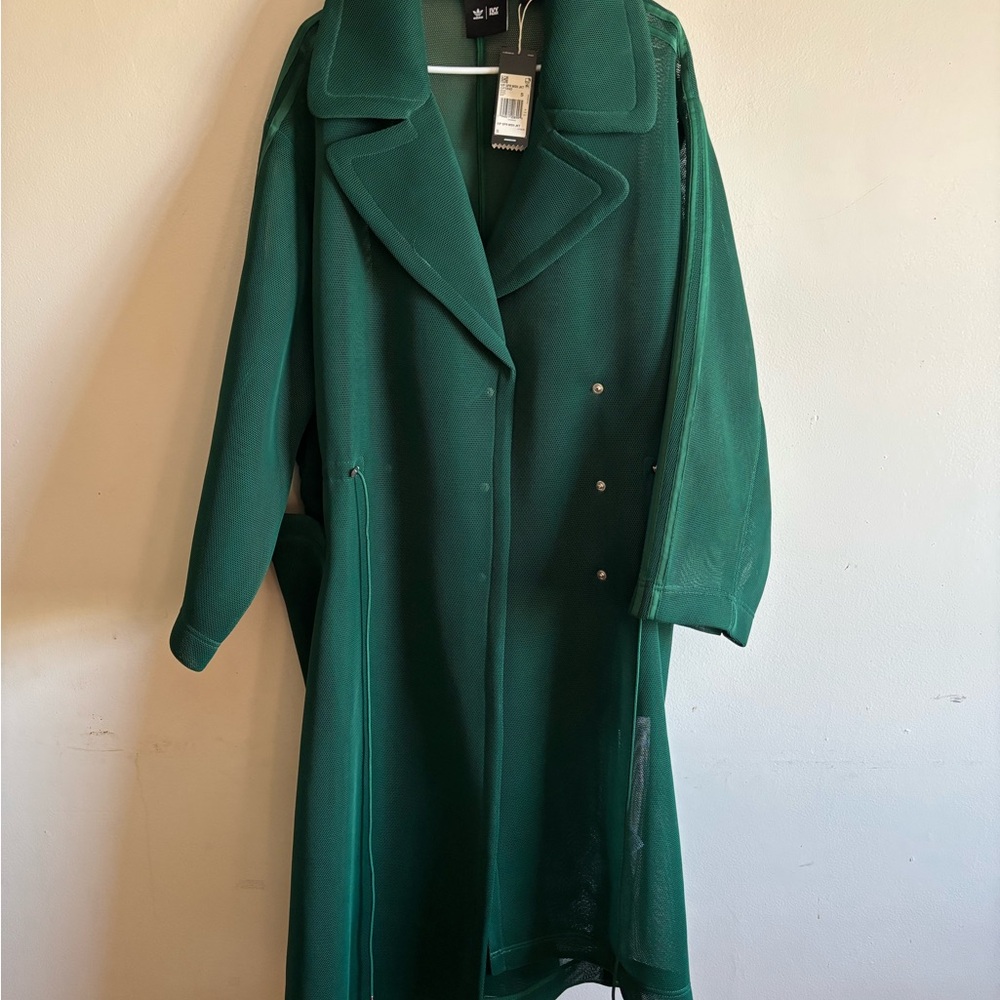 Adidas IVY PARK Green Women's Long Coat - Designer Style